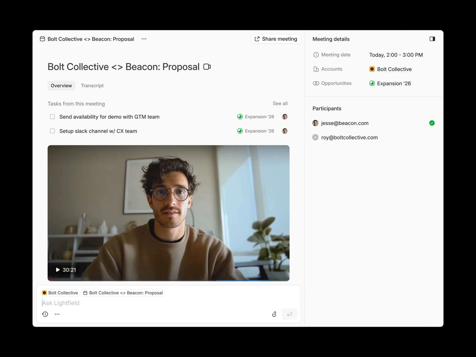 Prep, capture, and summarize meetings